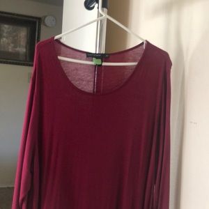 Burgundy pocket dress